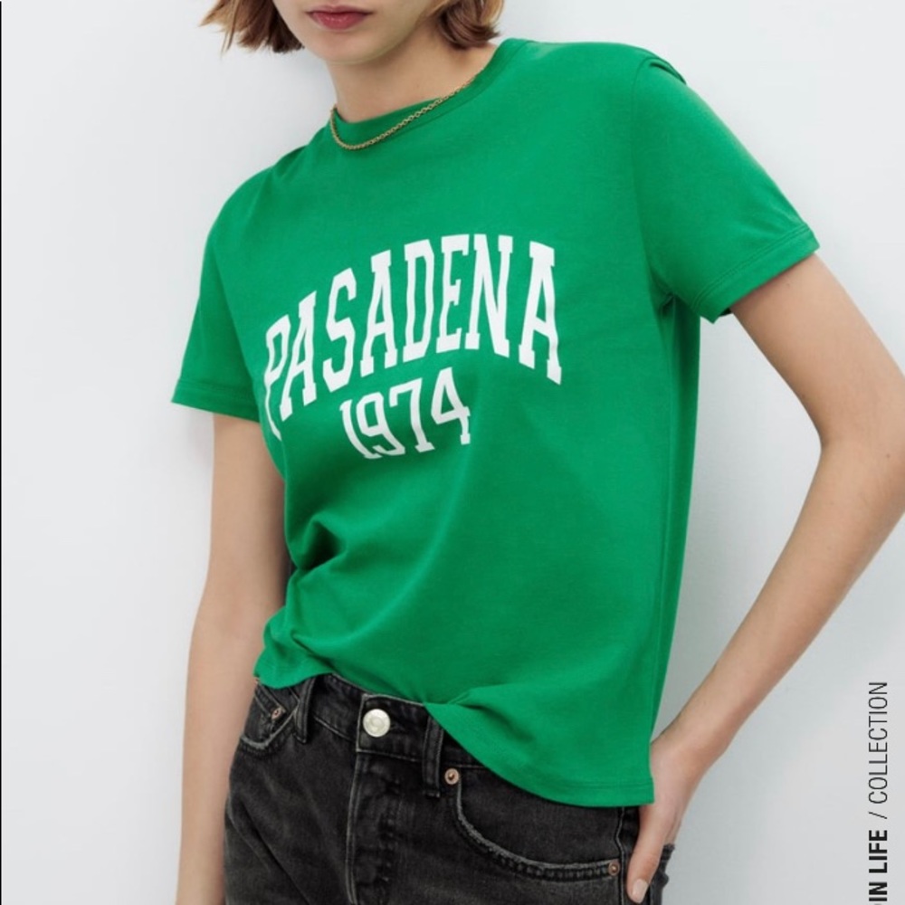 Zara green tee